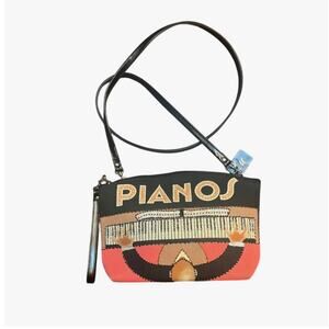 Pianos Man Purse Bag in Red & Black with sequin & beading